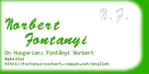 norbert fontanyi business card